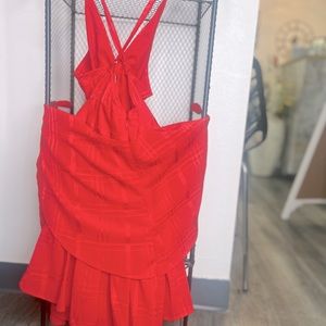 Red Ruffled Romper